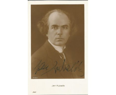 Violinist Jan Kubelik signed vintage 5½x3½ black and white postcard. Jan Kubelík 5 July 1880 - 5 December 1940 was a Czech vi
