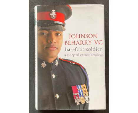 Colour Sergeant Johnson Beharry VCs autobiography Barefoot Soldier signed hardback copy. Colour Sergeant Johnson Gideon Behar