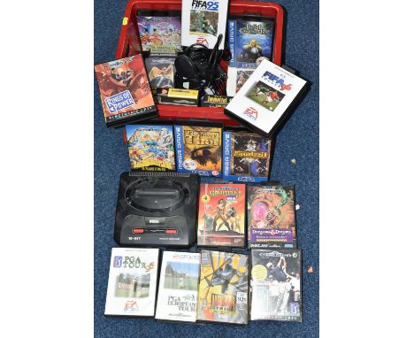 SEGA MEGADRIVE CONSOLE AND GAMES, includes Sonic The Hedgehog 2, Soleil, The Story Of Thor, Landstalker, Gauntlet IV, Dungeon