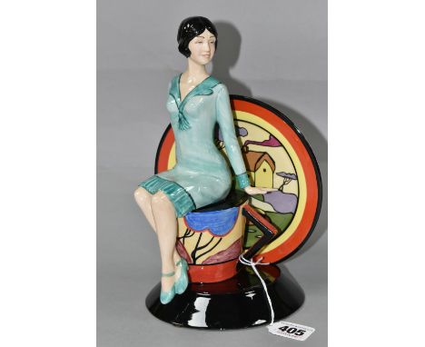 A LIMITED EDITION KEVIN FRANCIS 'YOUNG CLARICE CLIFF' FIGURINE, modelled by Andy Moss, no 744/900, height 24cm (1) (Condition