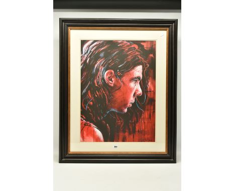 ZINSKY (BRITISH CONTEMPORARY) 'RAFA NADAL', a signed artist proof edition print, depicting a portrait of the superstar tennis