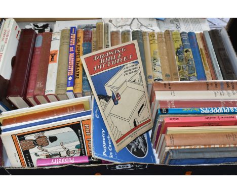 ONE BOX OF BOOKS containing over 40 titles on the subject of Puppetry and Ventriloquism and a collection of pamphlets entitle