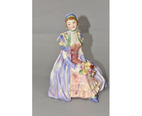 A ROYAL DOULTON 'CYNTHIA' FIGURINE HN1686, green printed and painted marks to base, height 15cm (1) (Condition Report: good c