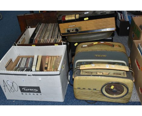VINTAGE REEL TO REEL RECORDERS, RADIOS AND RECORD PLAYER ETC, to include a Handy Gram record player, Philips  and Grundig ree