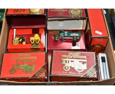 FIVE BOXED LIMITED EDITION MATCHBOX MODELS OF YESTERYEAR, comprising 1905 Fowler Showman's Engine, 1931 AEC Trolleybus 'Diddl