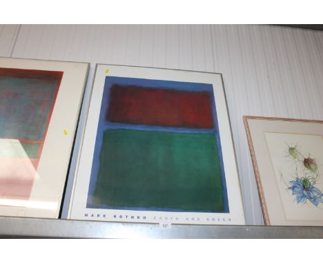 Mark Rothko, 'Earth &amp; Green' framed and glazed poster