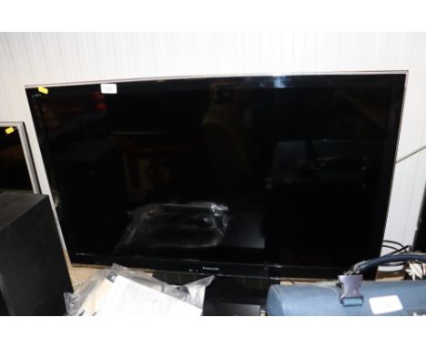 A Panasonic flat screen television and a Panasonic DVD recorder 