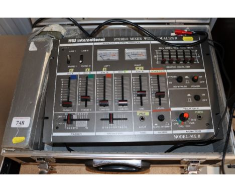 A HW International Stereo mixer with equaliser, model MX8