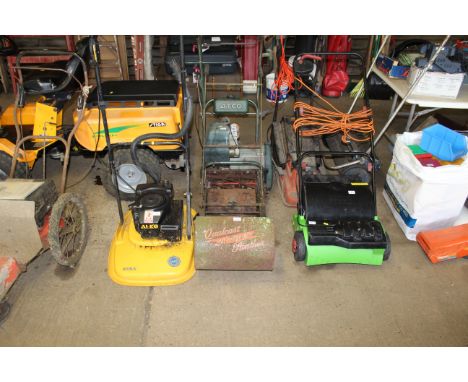 A Qualcast Panther ball bearing cylinder mower with rear roller and out front grass collection box