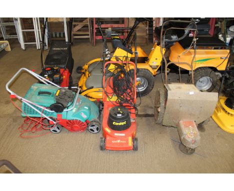 A Wolf Tools electric rotary lawn mower