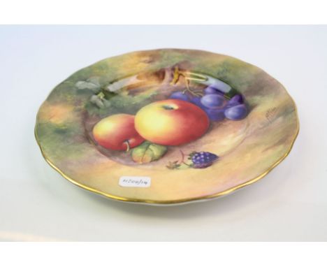 Royal Worcester Hand Painted Fruits Side Plate dated 1935, Horace Price