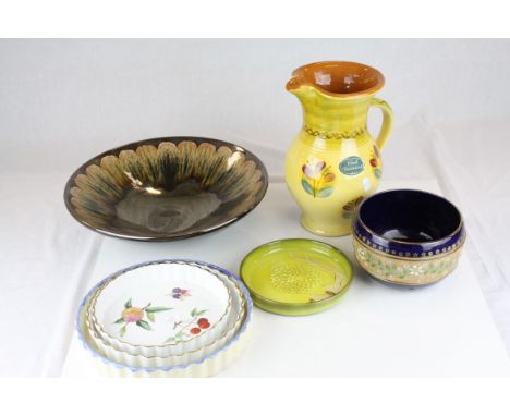 Box of Mixed China including Poole, Royal Doulton, Royal Worcester, K.V. Pottery Hood River, etc