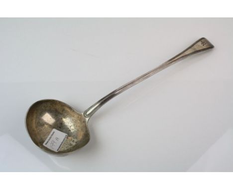 A fully hallmarked sterling silver ladle with a makers mark for Chawner &amp; Co of London and a date letter for 1859.