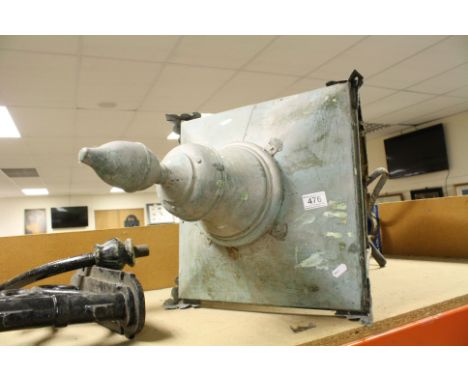 A large early 20th century lamp top possibly originaly a gas street light.