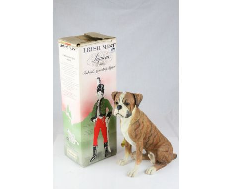 Leonardo Model of a Boxer Dog, 36cms high together with a Boxed Irish Mist Liqueur Bottle in the form of an Irish Soldier