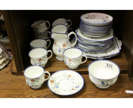 Paragon ' Blossom ' Part Tea Service comprising Ten Cups and Saucers, Ten Tea Plates, Two Sandwich Plates, Milk Jug and Sugar