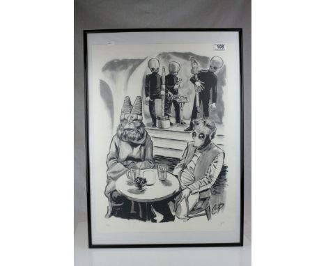 Chris Cooper ( Coop ) Signed Limited Edition Star Wars Bar Scene Print, no. 31/50, 61cms x 45cms (info to verso)