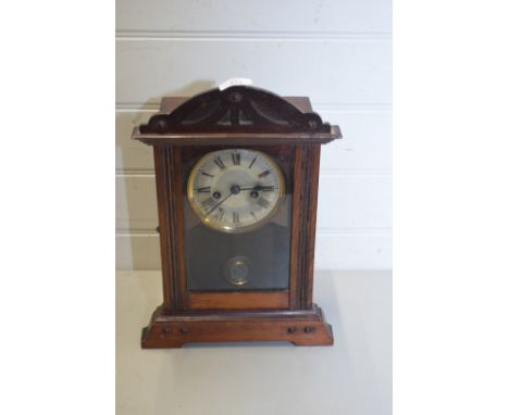 LATE 19TH CENTURY MANTEL CLOCK WITH GLAZED DOOR