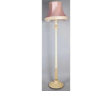 A Mid 20th Century Cream Standard Lamp and Shade 