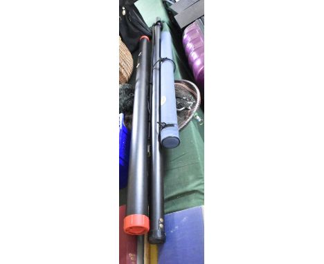 A Collection of Rods and Angling Accessories to Include Silver Creek Three Piece 10ft Rod with Bag and Tube, Daiwa Vintage GS