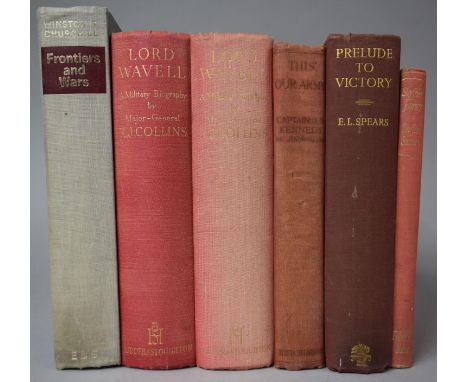 A Collection of Six Books Relating to Military to Include 1914 Edition of Prelude to Victory by Brigadier-General E. L. Spear