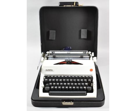 A Vintage Cased Olympia Portable Manual Typewriter 