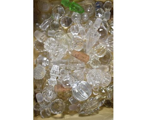 A Large Collection of Glass Decanter Stoppers 
