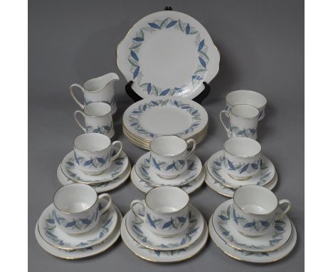 A Royal Standard Trend Pattern Teaset to Comprise Six Cups, Six Saucers, Milk Jug, Sugar, Six Side Plate, Six Plates and a Ca