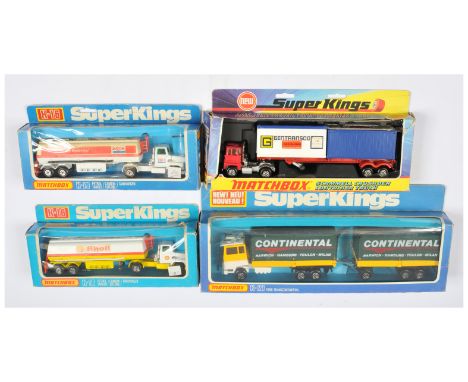 Matchbox Superkings, a mixed boxed group of Tanker and Trucks to include, (1) K16 Ford LTS Articulated Tanker "Shell"; (2) K2