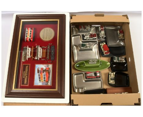 Matchbox Models of Yesteryear a mixed group of Mainly Lesney Giftware to include, Silver Jubilee logo, silver on Ceramic gree