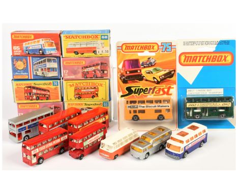 Matchbox Superfast &amp; Regular Wheels Bus &amp; Coach group to include 5d AEC Routemaster&nbsp; with "BP Visco Static" labe
