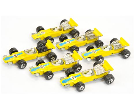 Matchbox Superfast 34a Formula 1 Racing Car group to include - yellow body "15" yellow stripe nose label, Maltese Cross front