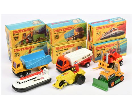 Matchbox Superfast group to include 12c Big Bull Bulldozer - orange plastic rollers with original &amp; pliable black rubber 