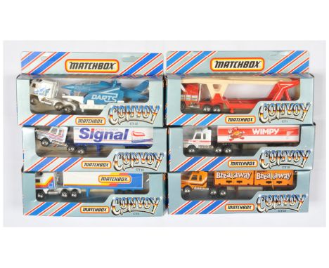 Matchbox Superfast Convoy Series group to include CY12 Aircraft Transporter "Darts"; CY16 Box Truck "Wimpey", plus others - g