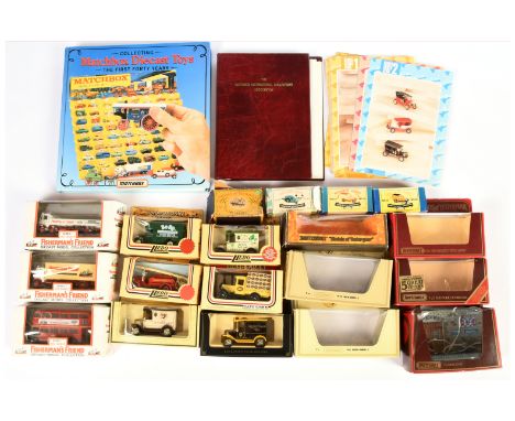 Matchbox, Lledo and similar, a mixed group of items to include, The First Forty Years Matchbox Diecast Toys Hardback book, Ma