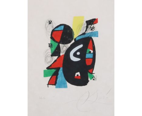 § Joan Miro (1893-1983)colour lithograph on torn hand laid paper'Melodie Acide'signed in pencil and inscribed H.C13.25 x 10in