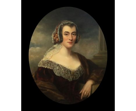 Franz Xavier Winterhalter (1805-1873)oil on canvasPortrait of Mary Ann, wife of Joseph Boord of Harefield36 x 30in.