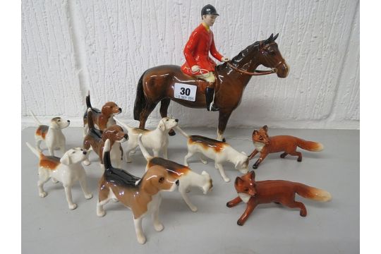 beswick fox hunting figures