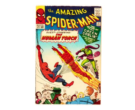 Amazing Spider-Man 17 (1964) Cents copy. Tanned interior covers with lower back cover tear, fragile crease and top back cover