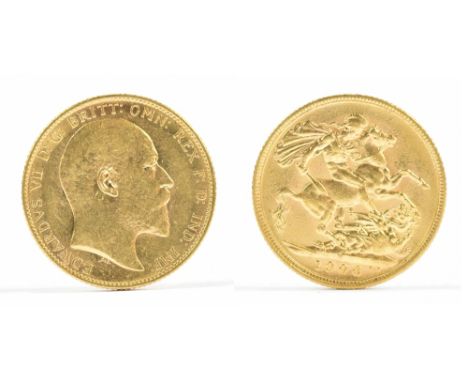 An Edward VII full sovereign, 1906, approx. 8g.Additional InformationLight wear and good condition.