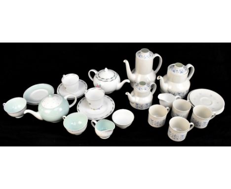 SUSIE COOPER; an eight piece bachelor's service decorated in the 'Polkadot' pattern, together with a further Susie Cooper par