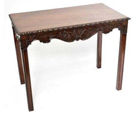 A mahogany Chippendale style console table.&nbsp;