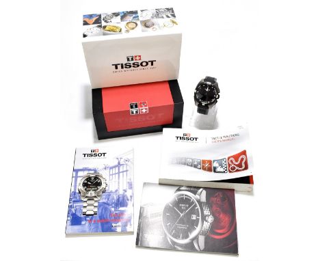 TISSOT; a Touch Solar smart watch with titanium case no.T091420A, diameter approx 48mm, sold with box, outer sleeve, booklet,