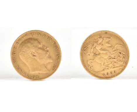 An Edward VII half sovereign, 1909.&nbsp;Additional InformationLight wear and scratches.&nbsp;