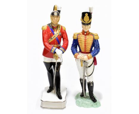 ROYAL WORCESTER; two military figures comprising 'Officer of The Royal Artillery', no.2658, and 'Colonel of The Noble Guard i
