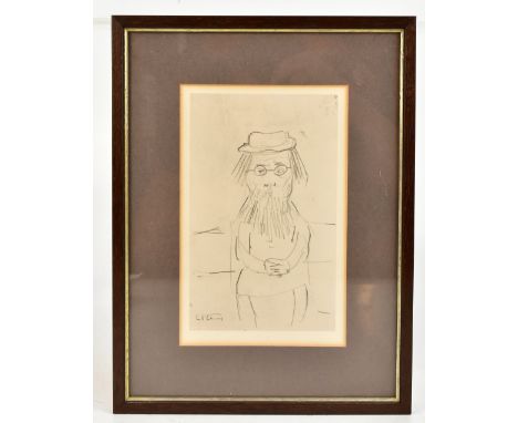 AFTER LAURENCE STEPHEN LOWRY (1887-1976); unsigned print, a preliminary sketch for 'The Bearded Lady', impressed Artist Guild