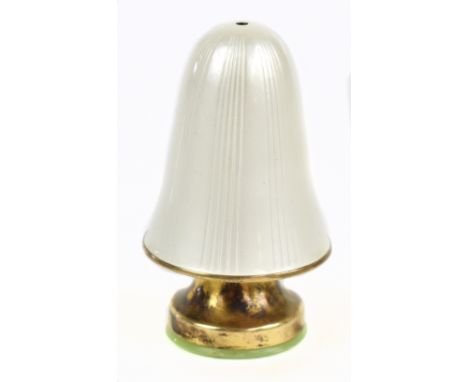 DAVID ANDERSEN; a Norwegian sterling silver and guilloche enamel pepperette with plastic stopper, stamped maker's marks, heig