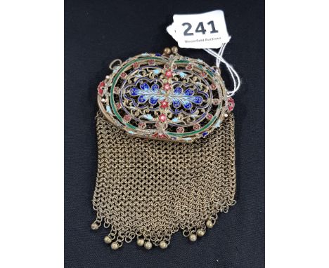 VICTORIAN ENAMEL EVENING PURSE