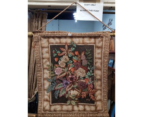 LARGE GILDED WOOD HANGING TAPESTRY