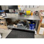 Stainless Steel Table with Shelf, Approx. 6' x 30" (Does not Include Contents) | Rig Fee $75